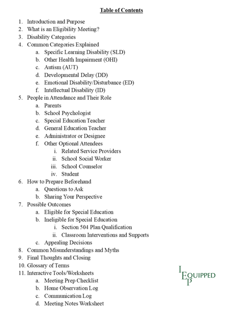 Eligibility and IEP Meeting Prep Guides Bundle