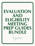 Evaluation and Eligibility Meeting Prep Guides Bundle