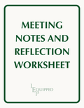 Meeting Notes and Reflection